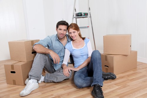 Professional loading of a piano for transport in North West London