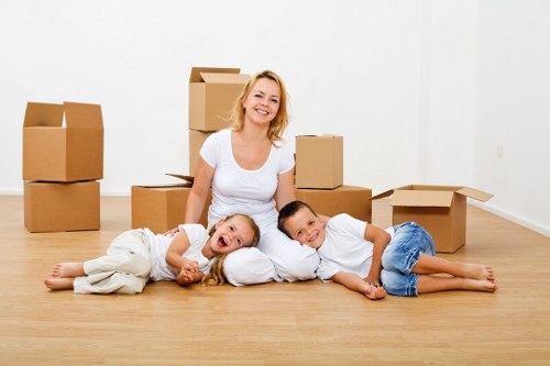 Office furniture removal service in Swiss Cottage with desks and chairs